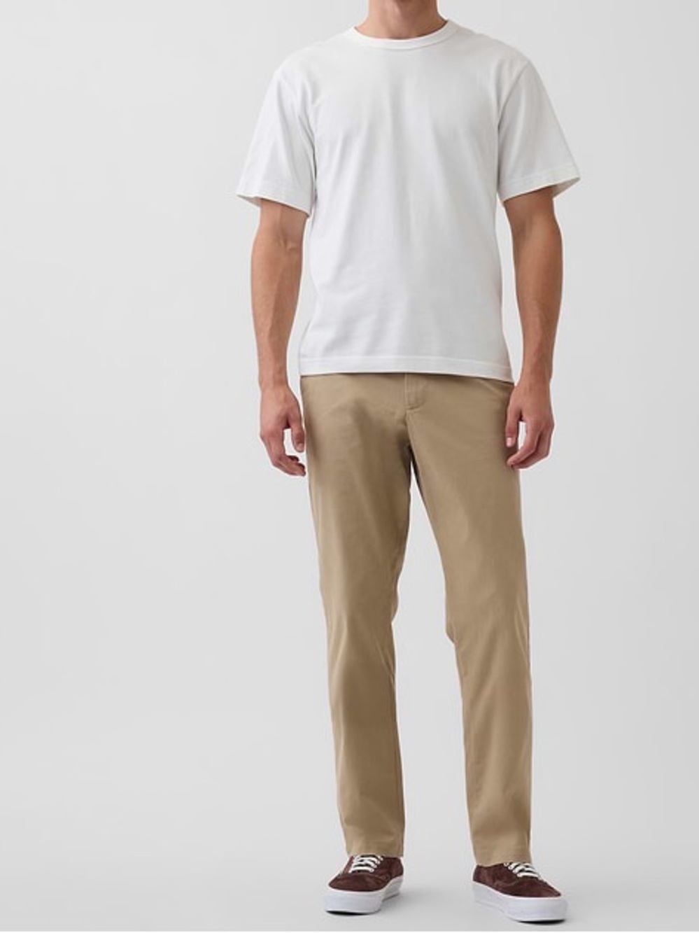 GAP Men's Khaki Straight Leg Chinos Flat Front Comfort Pants 33